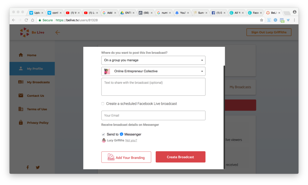 How To Create A BeLive Facebook Live And Look More Professional